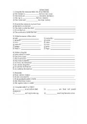 English Worksheet: colors