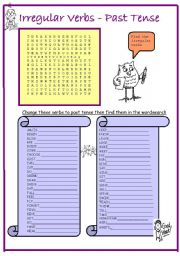 English Worksheet: Simple Past-Irregular Verbs