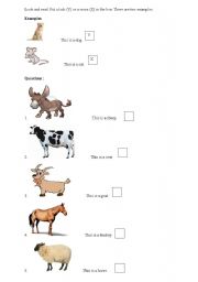 English Worksheet: Animals - true or false (Cambridge exercise)