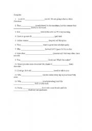 English worksheet: Simple present X Present continuous