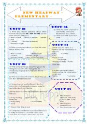 English Worksheet: Headway - elementary -units 01 to 07