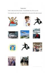 English Worksheet: travel picture story 