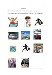 English worksheet: travel picture story 