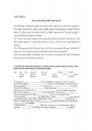 English Worksheet: past simple