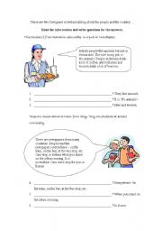 English worksheet: questions in the present simple