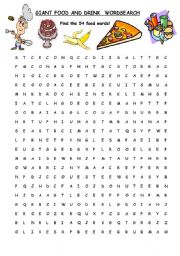 food wordsearch