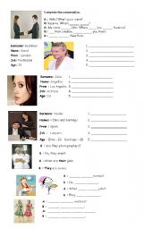 English Worksheet: introduce (he-she)