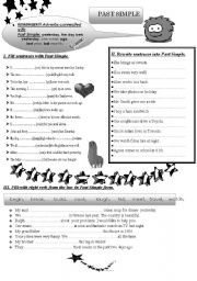 English Worksheet: Past Simple B/W