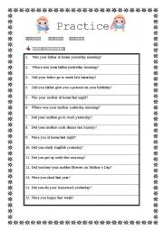 English Worksheet: Past Simple