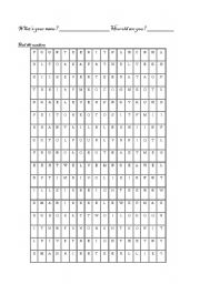 English worksheet: Find the Numbers