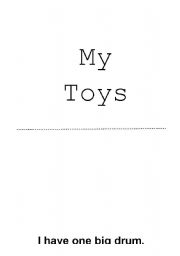 English worksheet: Toys minibook