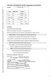 English worksheet: past continuous worksheet
