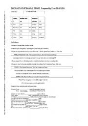 English Worksheet: past continuous worksheet