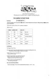 English Worksheet: The Simple future tense