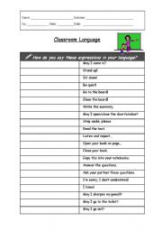 Classroom Language