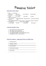 English worksheet: Passive voice