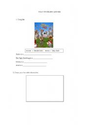 English worksheet: UGLY DUCKLING AND ME
