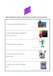 English worksheet: Jobs