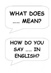 English Worksheet: Speech Bubbles