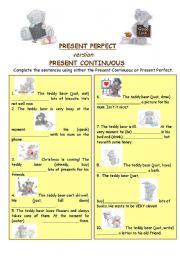 PRESENT PERFECT and PRESENT CONTINUOUS