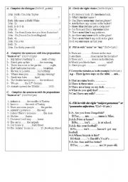 English Worksheet: quiz