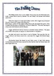 English Worksheet: The Rolling Stones