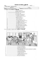 English Worksheet: there is - there are