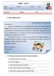 English Worksheet: TALKING ABOUT SCHOOL AND TIMETABLES