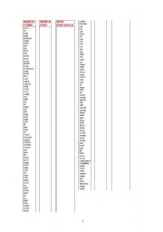 English Worksheet: rregular verbs