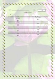 English worksheet: irregular verbs (1)