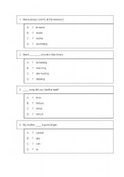 English Worksheet: test