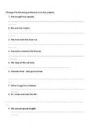 English worksheet: passive