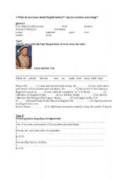 English Worksheet: Henry VIII