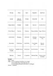 English worksheet: 21 Quesitons - Description Cards 