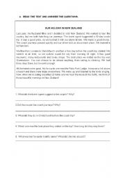 English Worksheet: Reading Comprehension Check