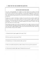 English worksheet: Reading Comprehension Check