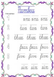 English Worksheet: Numbers