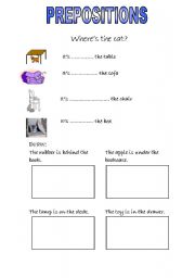 English worksheet: Prepositions