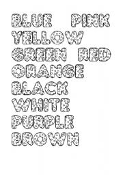 English Worksheet: Word Colors