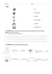 English worksheet: Easy revision