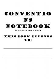 English worksheet: Conventions Notebook