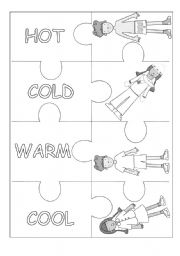 English Worksheet: Temperature Puzzle