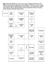 English Worksheet: Almost All Tenses Board Game
