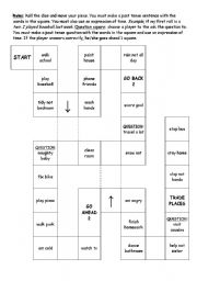 English Worksheet: Past Simple Game