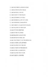 English Worksheet: PRESENT CONTINUOS