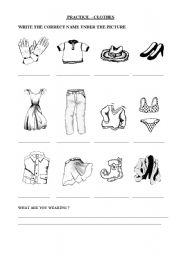 English Worksheet: Clothes / this / these