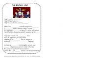 English Worksheet: Help - The Beatles - Fill in the blanks lyrics