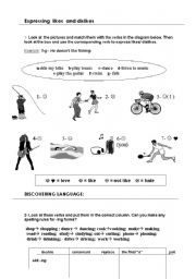 English Worksheet: Likes and Dislikes