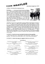 English Worksheet: THE BEATLES STORY AND SONG