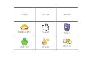 English worksheet: Activity cards for Food/Meal game - Set 1